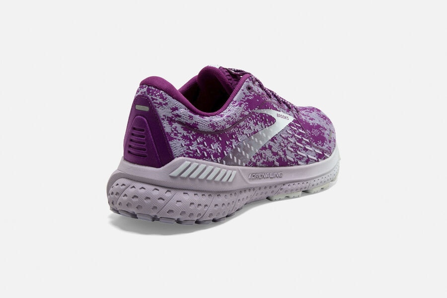 Brooks Running Shoes Womens Purple/Silver - Adrenaline GTS 21 Road - 7410-XGHCE